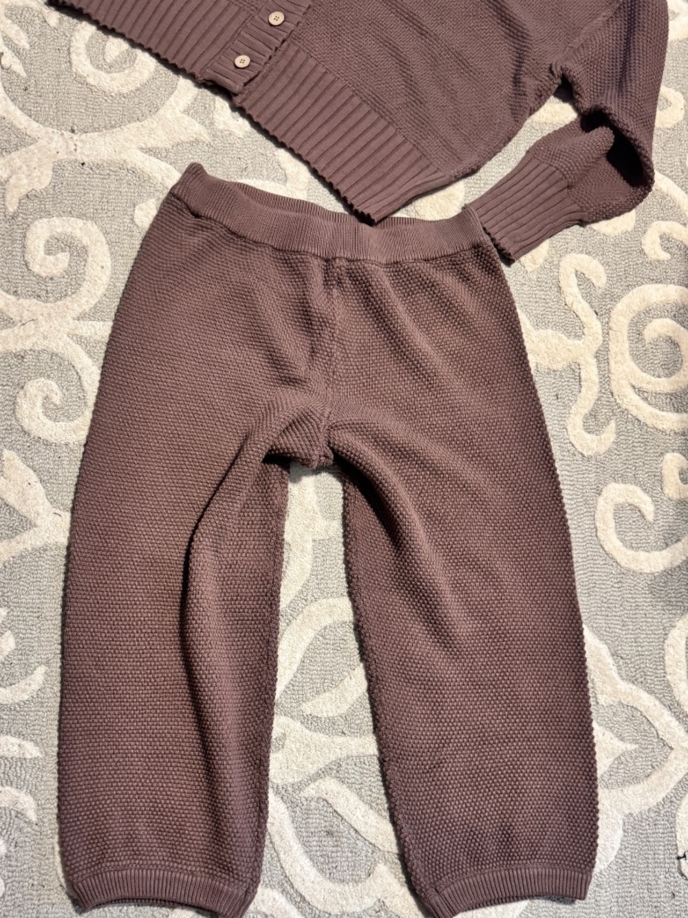 Free People Hailee Cardi Pant and Cardigan Sweater Set, Size L - Picture 5 of 13